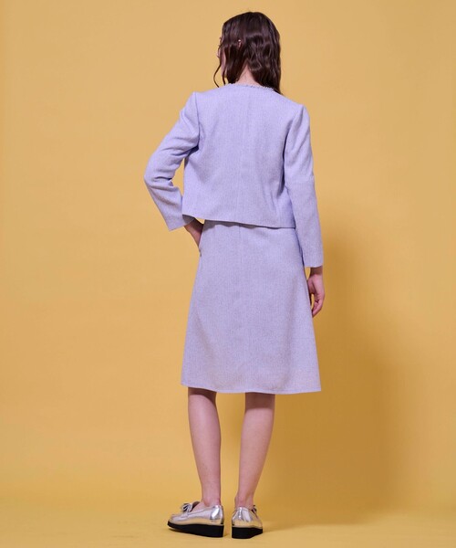 TOCCA（トッカ）の「FROST MIST TWEED ジャケット（ノーカラージャケット・レディース・ライラック系5/スカイブルー系5・0/2/4/6）」の11枚目の写真