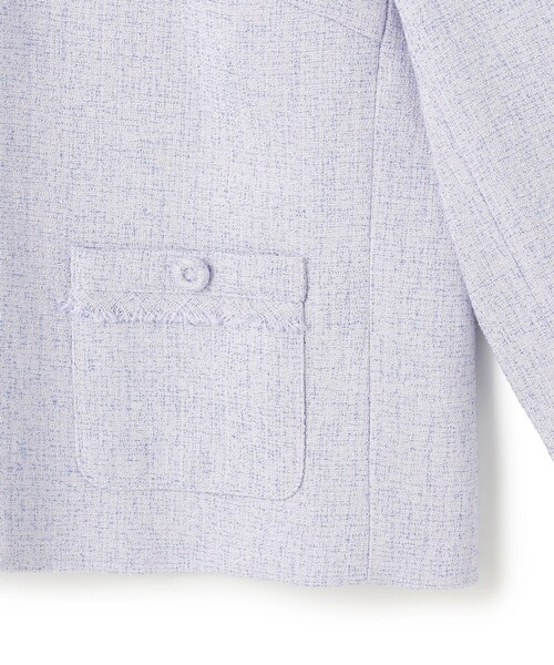 TOCCA（トッカ）の「FROST MIST TWEED ジャケット（ノーカラージャケット・レディース・ライラック系5/スカイブルー系5・0/2/4/6）」の21枚目の写真