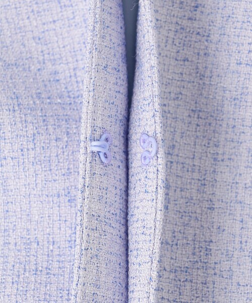 TOCCA（トッカ）の「FROST MIST TWEED ジャケット（ノーカラージャケット・レディース・ライラック系5/スカイブルー系5・0/2/4/6）」の22枚目の写真
