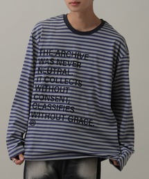 kaifai（カイファイ）の「【UNISEX】KAIFAI／TypoボーダーロンT（Tシャツ/カットソー）」