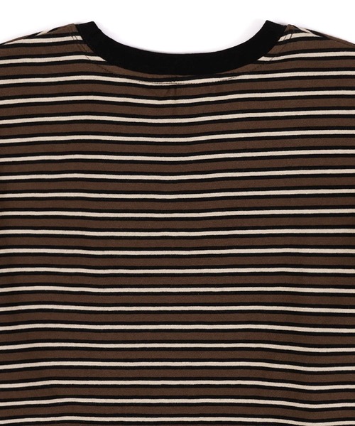 kaifai（カイファイ）の「【UNISEX】KAIFAI／TypoボーダーロンT（Tシャツ/カットソー・メンズ・ブルー/ブラウン・MEDIUM/LARGE）」の6枚目の写真