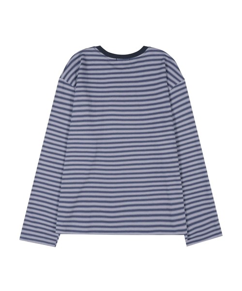 kaifai（カイファイ）の「【UNISEX】KAIFAI／TypoボーダーロンT（Tシャツ/カットソー・メンズ・ブルー/ブラウン・MEDIUM/LARGE）」の9枚目の写真