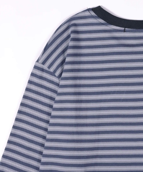 kaifai（カイファイ）の「【UNISEX】KAIFAI／TypoボーダーロンT（Tシャツ/カットソー・メンズ・ブルー/ブラウン・MEDIUM/LARGE）」の10枚目の写真