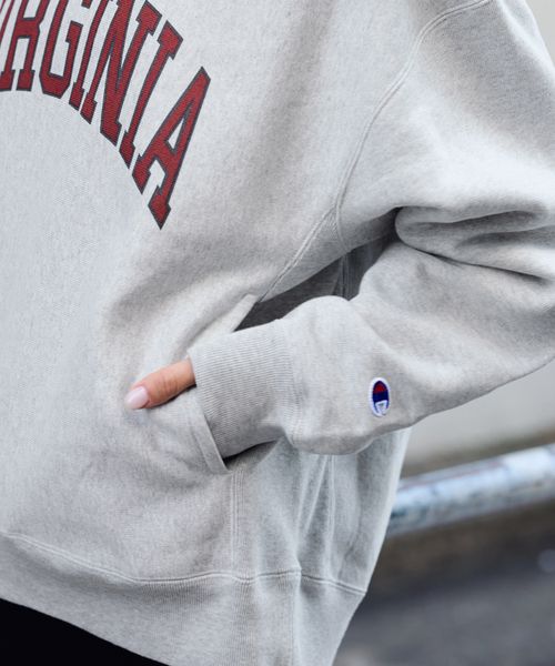 FRAMeWORK（フレームワーク）の「Champion 別注リバースウィーブ ロゴスウェットポケットプルオーバー（スウェット・レディース・レッド/ボルドー/ライトグレー・FREE）」の7枚目の写真