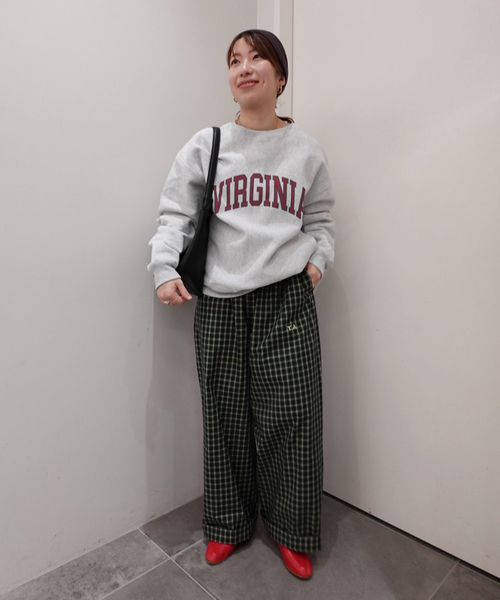 FRAMeWORK（フレームワーク）の「Champion 別注リバースウィーブ ロゴスウェットポケットプルオーバー（スウェット・レディース・レッド/ボルドー/ライトグレー・FREE）」の8枚目の写真