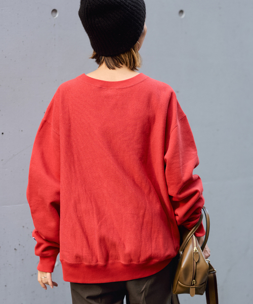 FRAMeWORK（フレームワーク）の「Champion 別注リバースウィーブ ロゴスウェットポケットプルオーバー（スウェット・レディース・レッド/ボルドー/ライトグレー・FREE）」の15枚目の写真