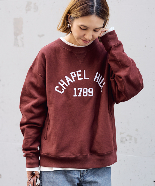 Champion 別注リバースウィーブ ロゴスウェットポケットプルオーバー