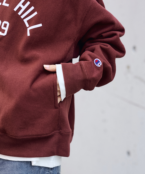 FRAMeWORK(フレームワーク)の「Champion 別注リバースウィーブ ロゴスウェットポケットプルオーバー(スウェット・レディース・レッド/ボルドー/ライトグレー・FREE)」の18枚目の写真
