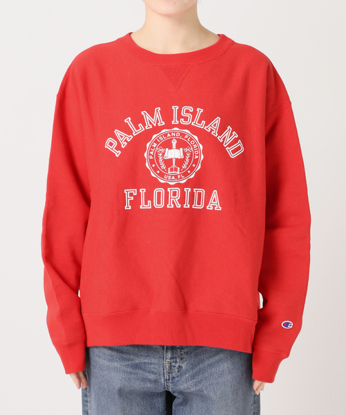 FRAMeWORK(フレームワーク)の「Champion 別注リバースウィーブ ロゴスウェットポケットプルオーバー(スウェット・レディース・レッド/ボルドー/ライトグレー・FREE)」の9枚目の写真