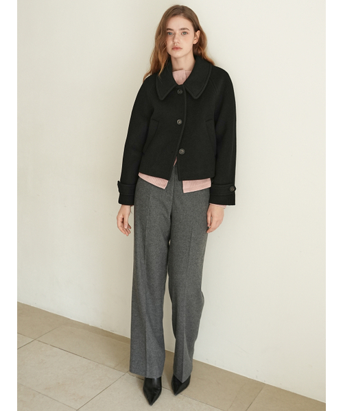 PAUL&ALICE(ポール&アリス)の「Raglan short wool coat / black(チェスターコート・レディース・ブラック・FREE)」の5枚目の写真