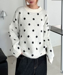 black&white ストラップニット ワンショルダー ストラップ チョーカー ニット トップス（ニット