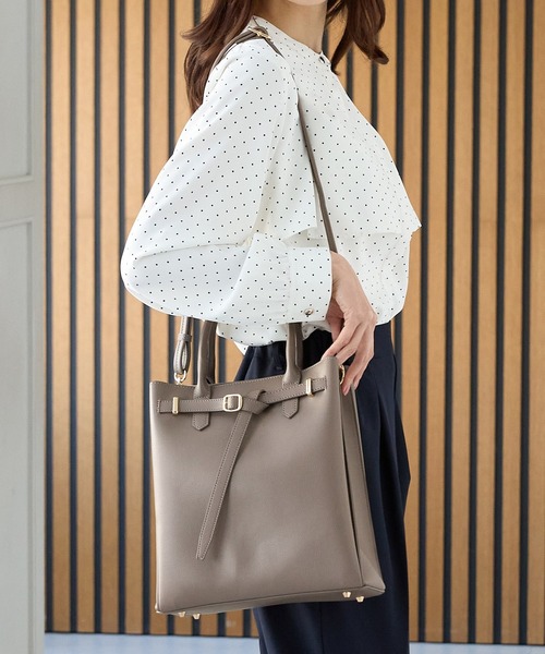 Honeys（ハニーズ）の「ノットベルトハンドバッグ（ハンドバッグ・レディース・アイボリー/グレー系その他/ブラック・FREE）」の3枚目の写真