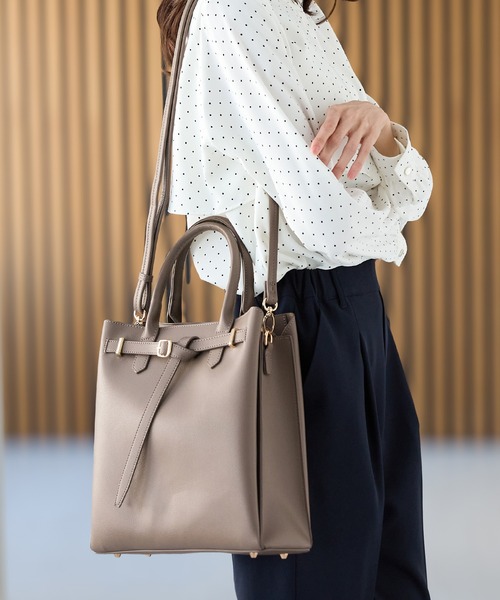 Honeys（ハニーズ）の「ノットベルトハンドバッグ（ハンドバッグ・レディース・アイボリー/グレー系その他/ブラック・FREE）」の9枚目の写真