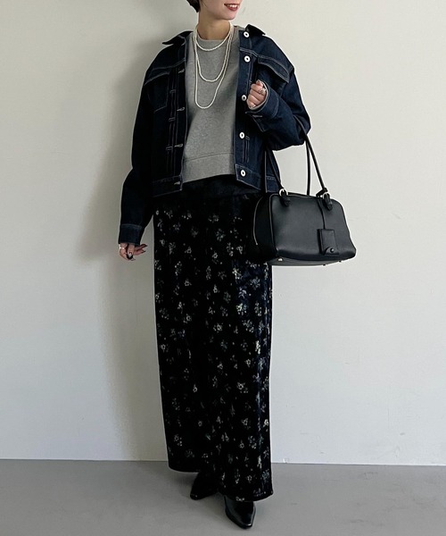 mysty woman（ミスティウーマン）の「フラワープリントベロアパンツ　638759（その他パンツ・レディース・カーキ/ネイビー・FREE）」の22枚目の写真