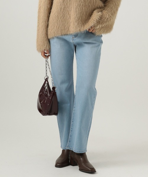 BAYFLOW（ベイフロー）の「[美脚見えシルエット]ベーシックストレートデニム（デニムパンツ・レディース・ブルー/ライトブルー・SMALL/MEDIUM）」の16枚目の写真