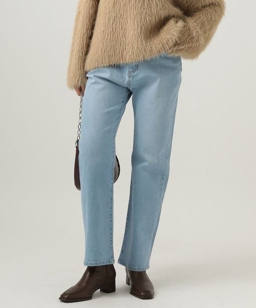 BAYFLOW（ベイフロー）の「[美脚見えシルエット]ベーシックストレートデニム（デニムパンツ・レディース・ブルー/ライトブルー・SMALL/MEDIUM）」の17枚目の写真