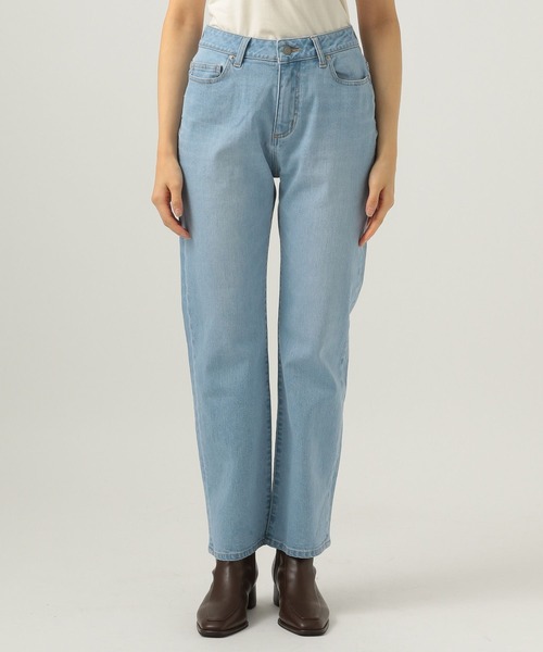 BAYFLOW（ベイフロー）の「[美脚見えシルエット]ベーシックストレートデニム（デニムパンツ・レディース・ブルー/ライトブルー・SMALL/MEDIUM）」の4枚目の写真