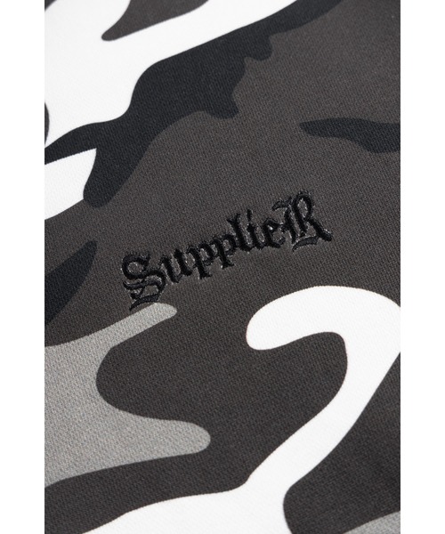 SUPPLIER（サプライヤー）の「ジップフーディ｜Camouflage Cross Leather Patch Zip Hoodie｜SUPPLIER（パーカー・メンズ・グリーン系カモフラージュ/グレー系カモフラージュ・MEDIUM/LARGE/X-LARGE/SMALL）」の12枚目の写真