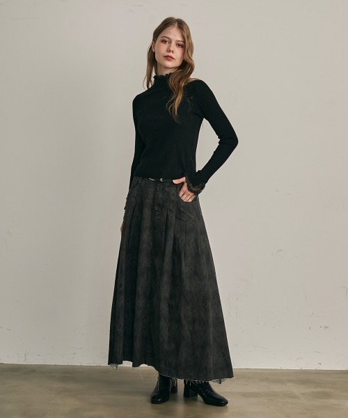 Clum(クルム)の「レースフリルレイヤードニットトップス(ニット/セーター・レディース・ホワイト/ナチュラル/ブラック・FREE)」の11枚目の写真