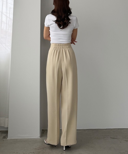 Louere(ルエレ)の「ハイウエストラップパンツ(スラックス・レディース・ブラック/アイボリー/ダークグレー・SMALL/MEDIUM/LARGE/X-LARGE)」の11枚目の写真