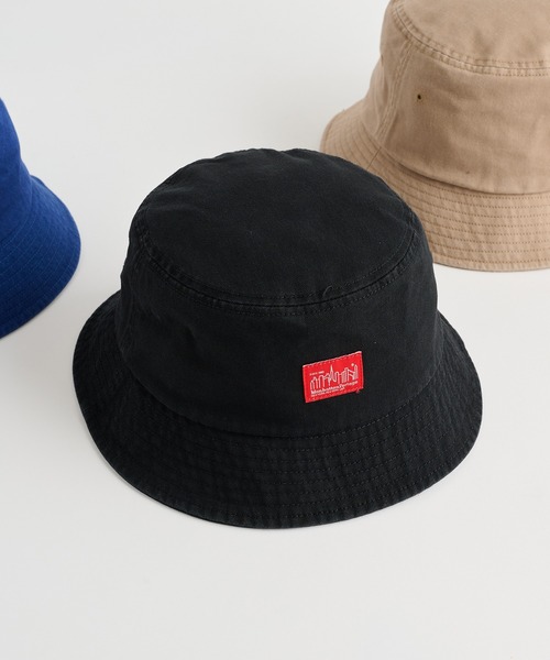 Manhattan Portage（マンハッタンポーテージ）の「【Manhattan Portage】マンハッタンポーテージ Twill Bucket HAT 定番コットンツイルバケットハット MP238（ハット・メンズ・ブラック/ホワイト/パープル/ネイビー/ベージュ・FREE）」の2枚目の写真