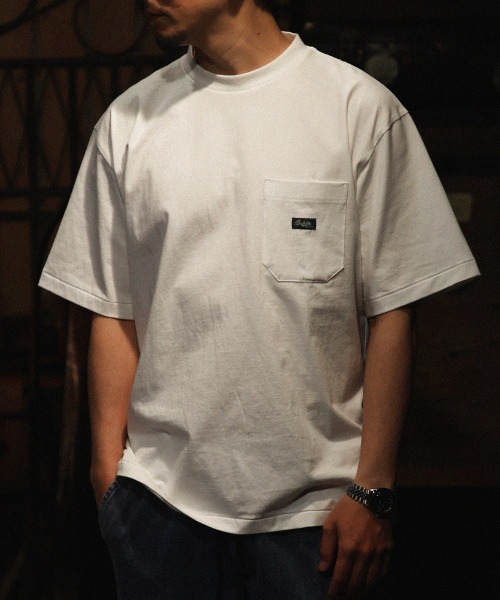 Bukta(バクタ)の「グラスポケット半袖T(Tシャツ/カットソー・メンズ・グリーン/オフホワイト/サックスブルー/ブラック・X-LARGE/LARGE/MEDIUM)」の2枚目の写真
