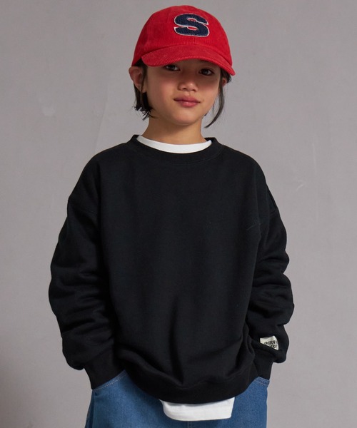 PAIRMANON STREET（ペアマノンストリート）の「裏毛 バックプリント ロゴ  スウェット トレーナー【PAIRMANON STREET】（スウェット・キッズ・グレー/ブルー/ブラック/グレー系その他/レッド・100/110/120/130/140/150/160/90）」の9枚目の写真