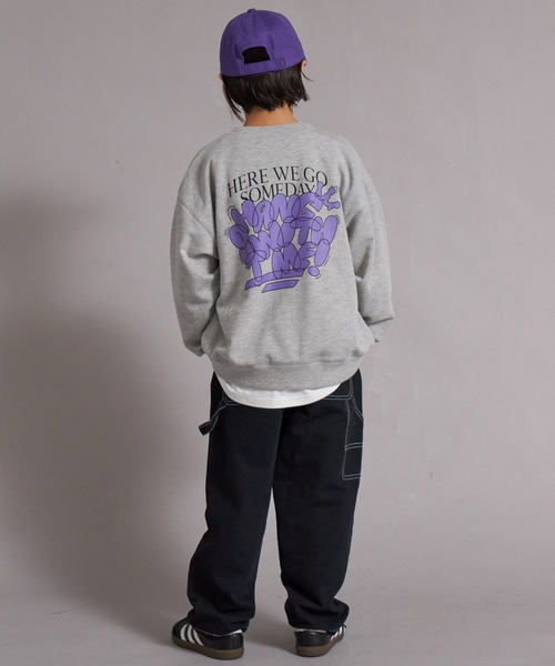 PAIRMANON STREET（ペアマノンストリート）の「裏毛 バックプリント ロゴ  スウェット トレーナー【PAIRMANON STREET】（スウェット・キッズ・グレー/ブルー/ブラック/グレー系その他/レッド・100/110/120/130/140/150/160/90）」の18枚目の写真