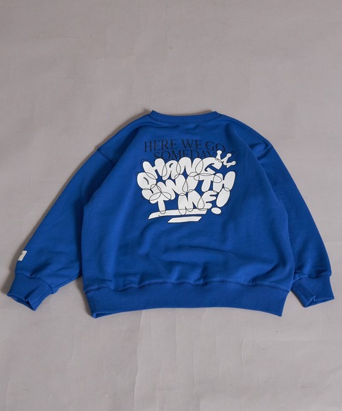 PAIRMANON STREET（ペアマノンストリート）の「裏毛 バックプリント ロゴ  スウェット トレーナー【PAIRMANON STREET】（スウェット・キッズ・グレー/ブルー/ブラック/グレー系その他/レッド・100/110/120/130/140/150/160/90）」の6枚目の写真