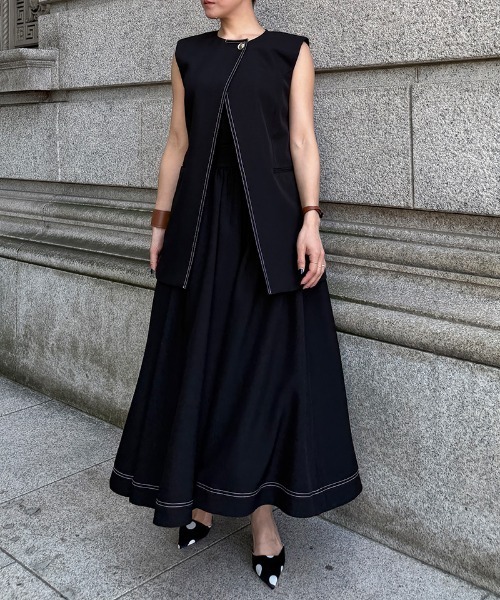 JENNE(ジェンヌ)の「ステッチチュールインスカート(スカート・レディース・ホワイト/ブラック・SMALL/X-LARGE/LARGE/MEDIUM)」の9枚目の写真