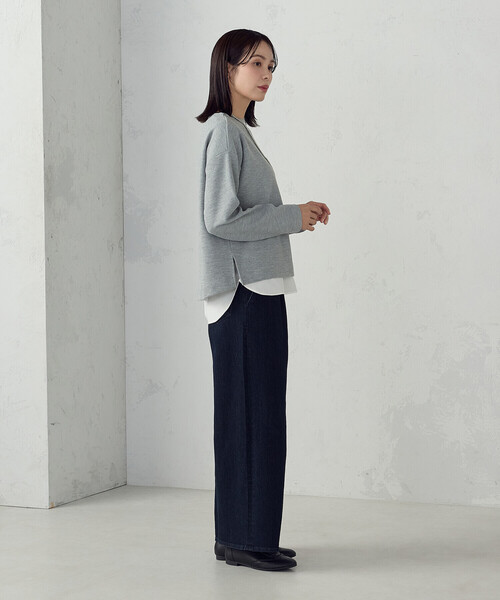 COMME CA ISM(コムサイズム)の「【セットアイテム】ボトルネックカットソー+タンクトップ(Tシャツ/カットソー・レディース・ネイビー/サックスブルー/アイボリー/グレー・LARGE/MEDIUM)」の15枚目の写真