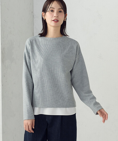 COMME CA ISM(コムサイズム)の「【セットアイテム】ボトルネックカットソー+タンクトップ(Tシャツ/カットソー・レディース・ネイビー/サックスブルー/アイボリー/グレー・LARGE/MEDIUM)」の16枚目の写真