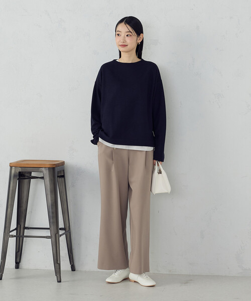 COMME CA ISM(コムサイズム)の「【セットアイテム】ボトルネックカットソー+タンクトップ(Tシャツ/カットソー・レディース・ネイビー/サックスブルー/アイボリー/グレー・LARGE/MEDIUM)」の17枚目の写真