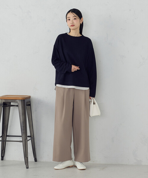 COMME CA ISM(コムサイズム)の「【セットアイテム】ボトルネックカットソー+タンクトップ(Tシャツ/カットソー・レディース・ネイビー/サックスブルー/アイボリー/グレー・LARGE/MEDIUM)」の18枚目の写真
