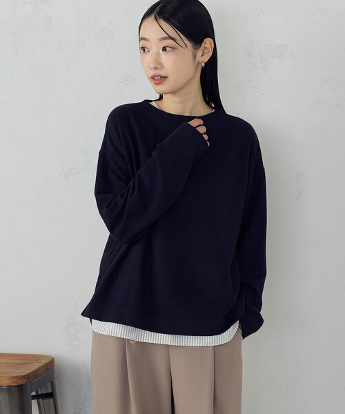 COMME CA ISM(コムサイズム)の「【セットアイテム】ボトルネックカットソー+タンクトップ(Tシャツ/カットソー・レディース・ネイビー/サックスブルー/アイボリー/グレー・LARGE/MEDIUM)」の19枚目の写真