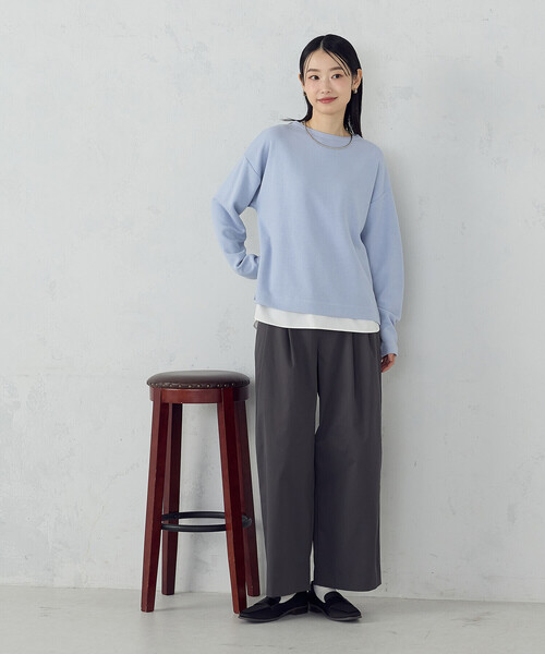 COMME CA ISM(コムサイズム)の「【セットアイテム】ボトルネックカットソー+タンクトップ(Tシャツ/カットソー・レディース・ネイビー/サックスブルー/アイボリー/グレー・LARGE/MEDIUM)」の21枚目の写真