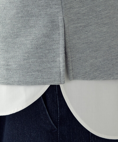 COMME CA ISM(コムサイズム)の「【セットアイテム】ボトルネックカットソー+タンクトップ(Tシャツ/カットソー・レディース・ネイビー/サックスブルー/アイボリー/グレー・LARGE/MEDIUM)」の7枚目の写真
