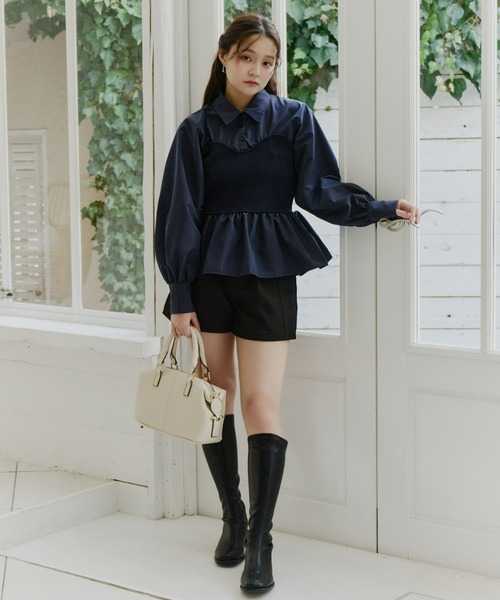 Olu.（オルドット）の「ミニマルボストンバッグ（ボストンバッグ・レディース・キャメル/アイボリー/ブラック・FREE）」の5枚目の写真