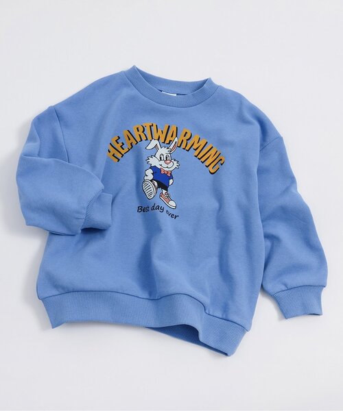 BREEZE(ブリーズ)の「グラフィックバリエーショントレーナー(スウェット・キッズ・オレンジ/グレー/サックスブルー/レインボー/イエロー・120/110/130/100/90/140/80)」の3枚目の写真