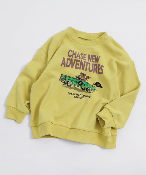 BREEZE(ブリーズ)の「グラフィックバリエーショントレーナー(スウェット・キッズ・オレンジ/グレー/サックスブルー/レインボー/イエロー・120/110/130/100/90/140/80)」の4枚目の写真