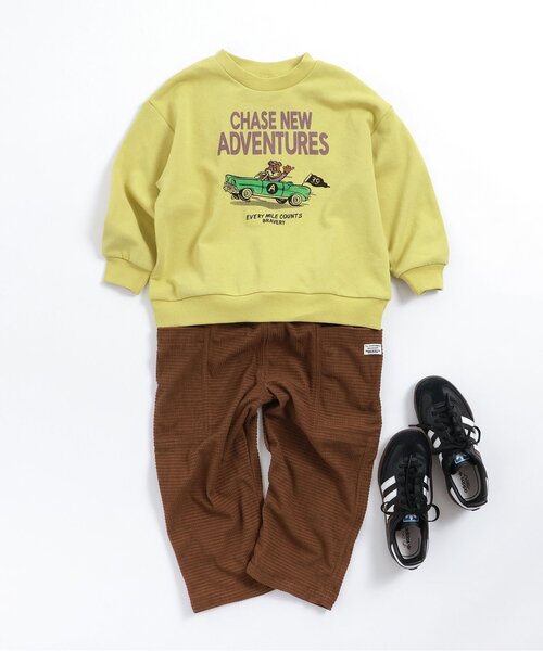 BREEZE(ブリーズ)の「グラフィックバリエーショントレーナー(スウェット・キッズ・オレンジ/グレー/サックスブルー/レインボー/イエロー・120/110/130/100/90/140/80)」の12枚目の写真