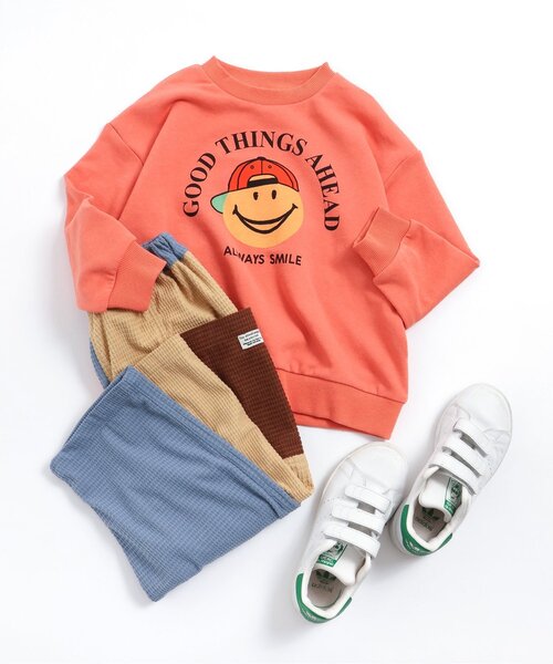 BREEZE(ブリーズ)の「グラフィックバリエーショントレーナー(スウェット・キッズ・オレンジ/グレー/サックスブルー/レインボー/イエロー・120/110/130/100/90/140/80)」の13枚目の写真