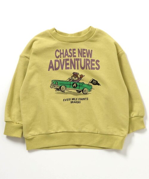 BREEZE(ブリーズ)の「グラフィックバリエーショントレーナー(スウェット・キッズ・オレンジ/グレー/サックスブルー/レインボー/イエロー・120/110/130/100/90/140/80)」の7枚目の写真