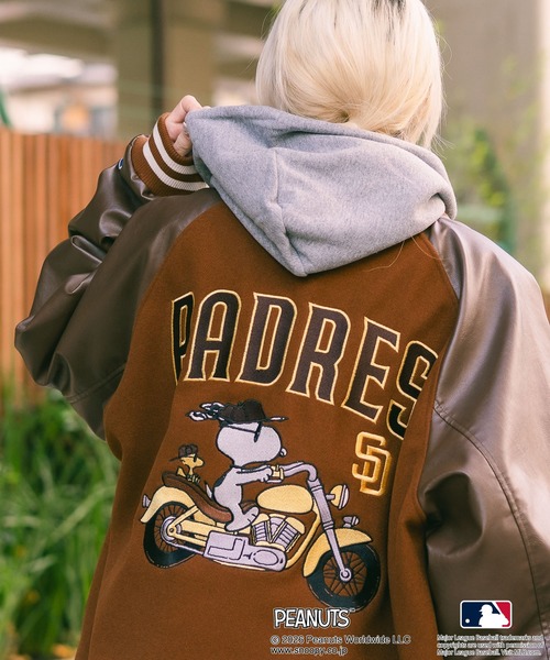 PEANUTS(ピーナッツ)の「【PEANUTS×MLB】オリジナルデザイン スタジャン バーシティージャケット アワードジャケット ドジャース ヤンキース パドレス(スタジャン・メンズ・その他1/その他/その他2・X-LARGE/MEDIUM/LARGE)」の3枚目の写真