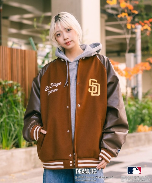 PEANUTS(ピーナッツ)の「【PEANUTS×MLB】オリジナルデザイン スタジャン バーシティージャケット アワードジャケット ドジャース ヤンキース パドレス(スタジャン・メンズ・その他1/その他/その他2・X-LARGE/MEDIUM/LARGE)」の19枚目の写真