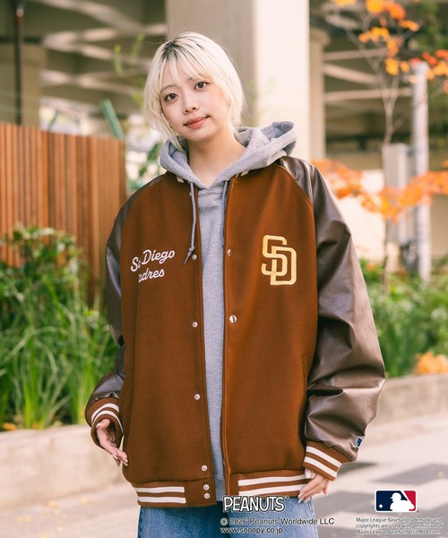 PEANUTS(ピーナッツ)の「【PEANUTS×MLB】オリジナルデザイン スタジャン バーシティージャケット アワードジャケット ドジャース ヤンキース パドレス(スタジャン・メンズ・その他1/その他/その他2・X-LARGE/MEDIUM/LARGE)」の20枚目の写真