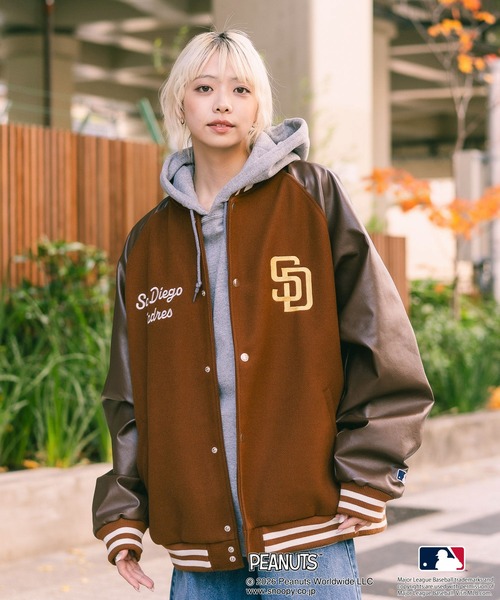 PEANUTS(ピーナッツ)の「【PEANUTS×MLB】オリジナルデザイン スタジャン バーシティージャケット アワードジャケット ドジャース ヤンキース パドレス(スタジャン・メンズ・その他1/その他/その他2・X-LARGE/MEDIUM/LARGE)」の21枚目の写真