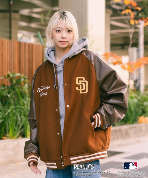 PEANUTS(ピーナッツ)の「【PEANUTS×MLB】オリジナルデザイン スタジャン バーシティージャケット アワードジャケット ドジャース ヤンキース パドレス(スタジャン・メンズ・その他1/その他/その他2・X-LARGE/MEDIUM/LARGE)」の22枚目の写真