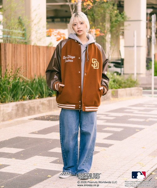 PEANUTS(ピーナッツ)の「【PEANUTS×MLB】オリジナルデザイン スタジャン バーシティージャケット アワードジャケット ドジャース ヤンキース パドレス(スタジャン・メンズ・その他1/その他/その他2・X-LARGE/MEDIUM/LARGE)」の11枚目の写真