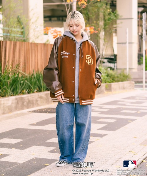 PEANUTS(ピーナッツ)の「【PEANUTS×MLB】オリジナルデザイン スタジャン バーシティージャケット アワードジャケット ドジャース ヤンキース パドレス(スタジャン・メンズ・その他1/その他/その他2・X-LARGE/MEDIUM/LARGE)」の14枚目の写真